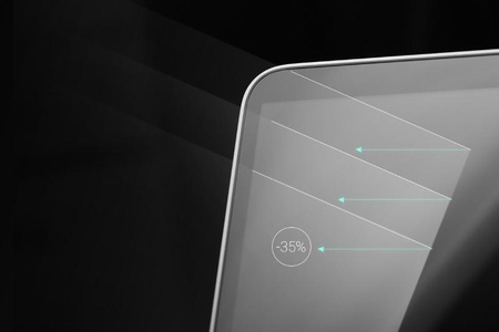 Moshi Umbra - Ochranná fólie na displej MacBooku Pro 14" (M3/M2/M1/2023-2021) s filtrem soukromí (černý rámeček)