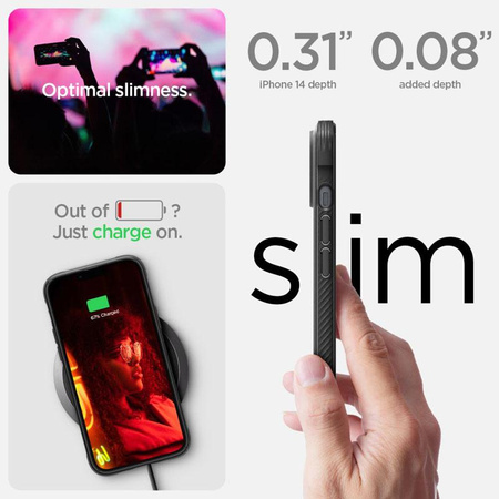 Spigen Rugged Armor MagSafe - étui pour iPhone 14 (Noir)