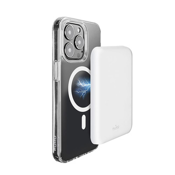 PURO Slim PowerMag Power Bank - 4000 mAh MagSafe induction power bank (white)