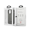 Guess Saffiano Triangle Logo Tasche - iPhone 14 Pro Tasche (silber)