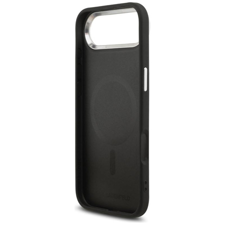 ETUI DO IPHONE AIR do MAGSAFE KARL LAGERFELD ORYGINALNE CZARNE SKÓRZANE