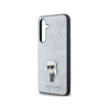 Karl Lagerfeld Fixed Glitter Iconic Logo Metal Pin - pouzdro Samsung Galaxy A35 5G (stříbrné)