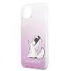 Karl Lagerfeld Choupette Fun - iPhone 13 tok (rózsaszín)