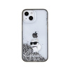 Karl Lagerfeld Liquid Glitter Choupette - iPhone 15 Tasche (Transparent)