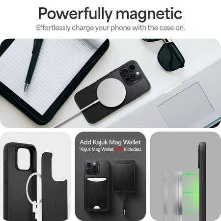 Spigen Cyrill Kajuk Classic Charm Mag MagSafe - Hülle für iPhone 16 Pro (Schwarz)