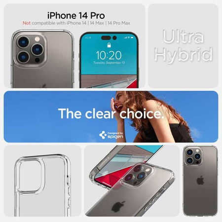 Spigen Ultra Hybrid Matte - pouzdro pro iPhone 14 Pro (Transparent Matte)