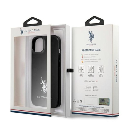 US Polo Assn Horses Logo - pouzdro na iPhone 13 (černé)