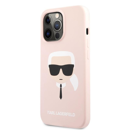 Karl Lagerfeld Silicone Ikonik Karl`s Head - Etui iPhone 13 (różowy)