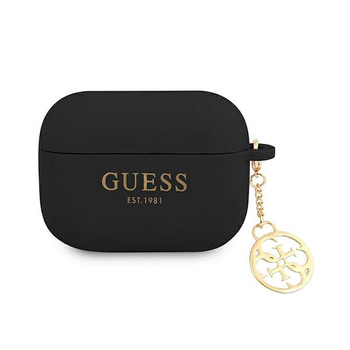 Silikonový kryt Guess Charm 4G - pouzdro pro AirPods Pro (černé)