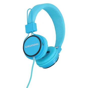 Grundig - Neonová sluchátka do uší (modrá)