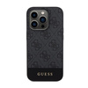 Guess 4G Bottom Stripe Metal Logo Collection - Case for iPhone 15 Pro (grey)