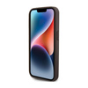 Kožené pouzdro Guess 4G Triangle Strass - iPhone 15 Pro (hnědé)