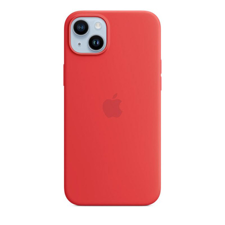 Coque silicone Apple - Silicone avec MagSafe pour iPhone 14 Plus (PRODUIT)ROUGE