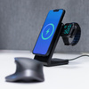 Crong MagSpot Pivot Stand - 3-in-1 wireless charger with MagSafe for iPhone, Apple Watch and AirPods (black)