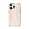 Speck Presidio2 Grip - Tasche für iPhone 15 Pro (Bleached Bone / Heirloom Gold / Hazel Brown)