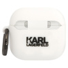 Karl Lagerfeld 3D Silicone NFT - Étui AirPods 4 (blanc)