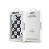 DKNY IML Checkered Mono Pattern - tok iPhone 15 / 14 / 13 készülékhez (fekete)