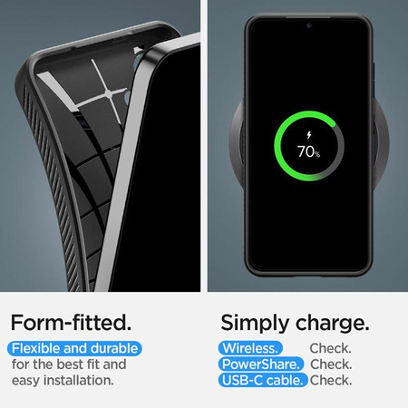 Spigen Liquid Air - tok Samsung Galaxy S24+ (matt fekete)