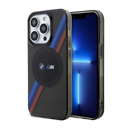 BMW Tricolor Stripes MagSafe - iPhone 14 Pro tok (szürke)