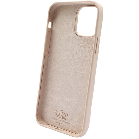 PURO ICON Cover - Coque pour iPhone 12 Pro Max avec protection antimicrobienne (rose sable)