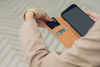 Moshi Overture - 3-in-1 iPhone 12 Mini case with card pockets + stand up (SnapTo system) (Luna Pink)