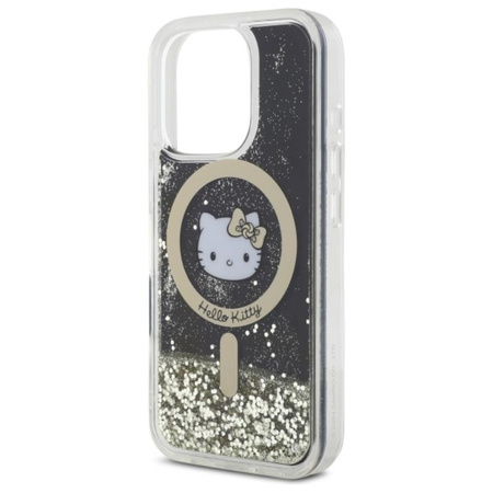 Hello Kitty Liquid Glitter Fever MagSafe - Case for iPhone 16 Pro Max (black/gold)