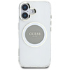 Guess IML Metal Colored Circle Classic Logo MagSafe - Pouzdro pro iPhone 16 (šedá)