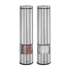 Küchenprofi Boston - Electric Salt and Pepper Mills with Ceramic Grinding Mechanism 23x5 cm Set of 2 (Silver)
