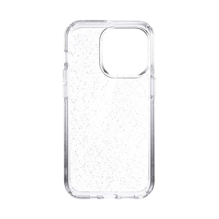 Speck Presidio Perfect-Clear mit Glitter - iPhone 13 Pro Hülle mit MICROBAN-Beschichtung (Klar/Platin Glitter)