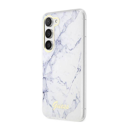 Guess Marble Collection - Etui Samsung Galaxy S23+ (biały)