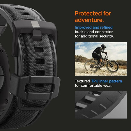 Spigen DuraPro Armor - szíj Apple Watch 44/45/46/49 mm-es órához (Black Edition)