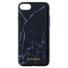 Guess Marmor Hartschale aus gehärtetem Glas - iPhone 8 / 7 Tasche (schwarz)