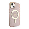 Guess Glitter Gold MagSafe - iPhone 14 Plus Case (Pink)