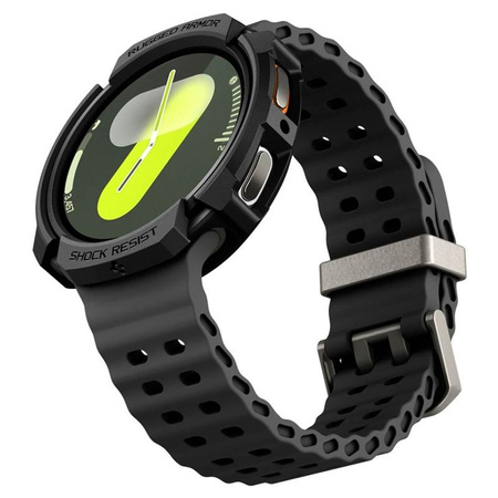Spigen Rugged Armor – Hülle für Samsung Galaxy Watch 8 44 mm (Matte Black)