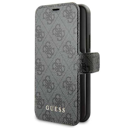 Guess Booktype 4G Charms Collection - iPhone 11 tok kártyahelyekkel (fekete)