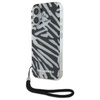 Karl Lagerfeld IML Zebramuster & Kordel - iPhone 16 Tasche (schwarz)