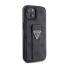 Guess Grip Stand 4G Triangle Strass Logo - iPhone 15 tok (fekete)