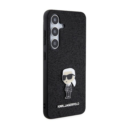 Karl Lagerfeld Fixed Glitter Ikonik Logo Metal Pin - Samsung Galaxy S24+ Case (black)