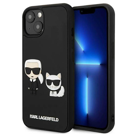 Karl Lagerfeld Ikonik 3D Karl & Choupette - iPhone 13 Case (black)