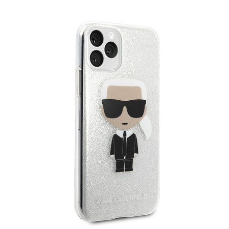 Karl Lagerfeld Iconic Karl - iPhone 11 Pro Case (Silver Glitter)