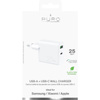 Chargeur rapide de voyage PURO - USB-A + USB-C Power Delivery 25W Chargeur rapide de voyage (blanc)