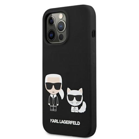 Karl Lagerfeld Slilicone Karl & Choupette - Coque iPhone 13 Pro Max (noir)