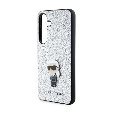 Karl Lagerfeld Fixed Glitter Iconic Logo Metall Pin - Samsung Galaxy S24 Gehäuse (silber)