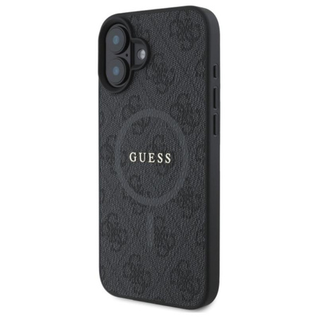 Guess 4G Ring Classic Logo MagSafe – Hülle für iPhone 16 (schwarz)