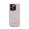 Guess Quilted Metal Logo - Hülle für iPhone 15 Pro (Pink)