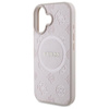 Guess Saffiano Peony Classic Logo MagSafe - étui pour iPhone 16 (rose)
