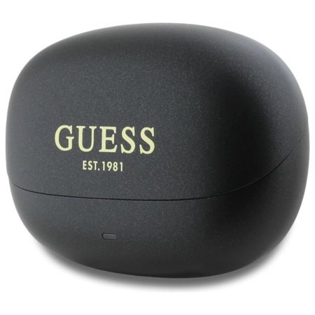 Guess Capsule Printed Logo – Bluetooth TWS-Kopfhörer ANC & ENC + Ladeetui (schwarz)