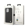 BMW Leder Hot Stamp - iPhone 14 Pro Max Tasche (Schwarz)