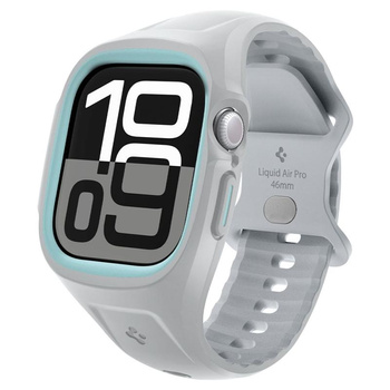 Spigen Liquid Air Pro - Řemínek s pouzdrem pro Apple Watch 10 46 mm (Šedá)