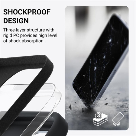 Crong Color Cover Magnetic - Étui MagSafe pour iPhone 16 Plus (noir)